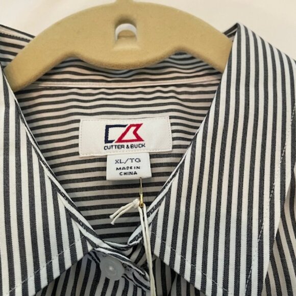 Cutter & Buck Women’s Steeler (XL)  Long Sleeve Pinstripe Blouse - Picture 5 of 7